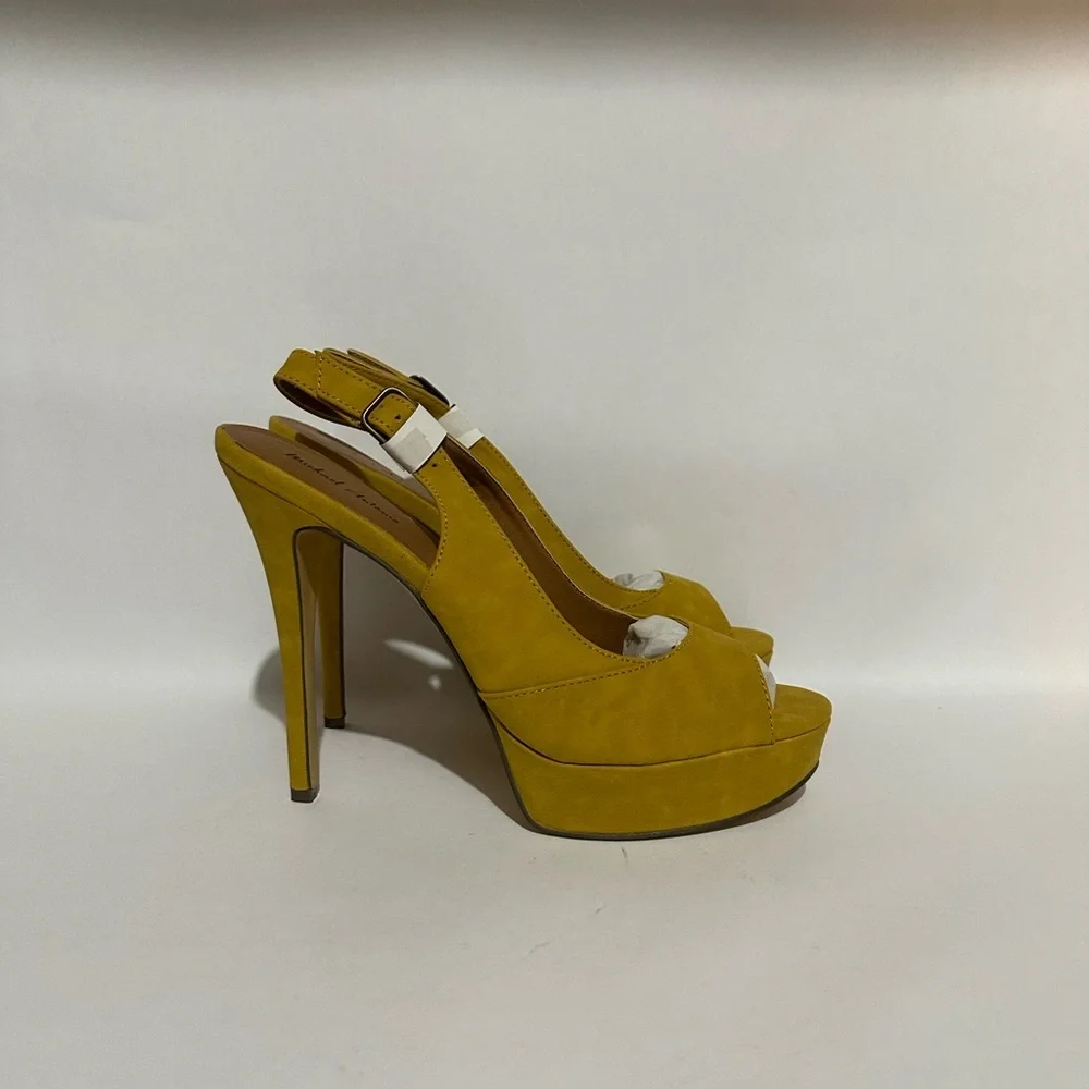 Michael Antonio Yellow Peep-Toe Women's Shoes